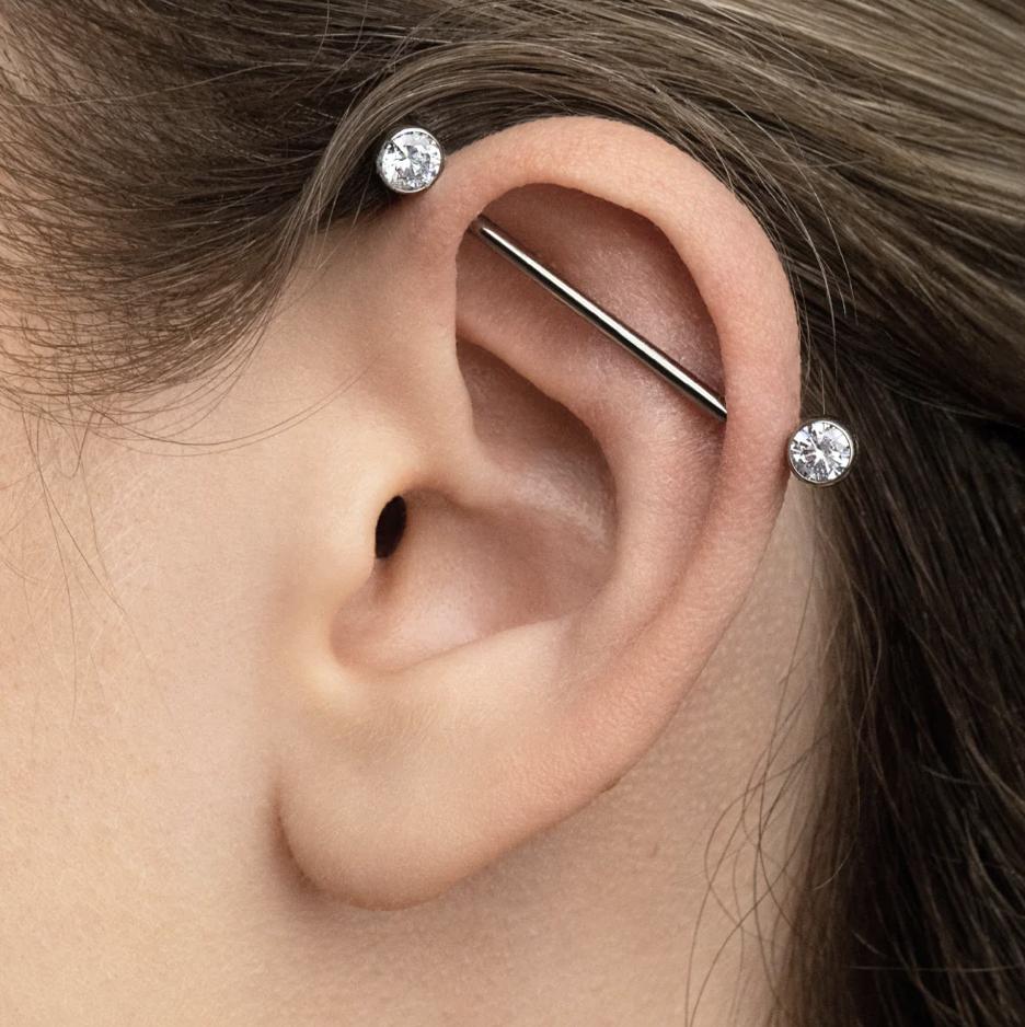 Industrial Piercing Jewelry with intricate designs