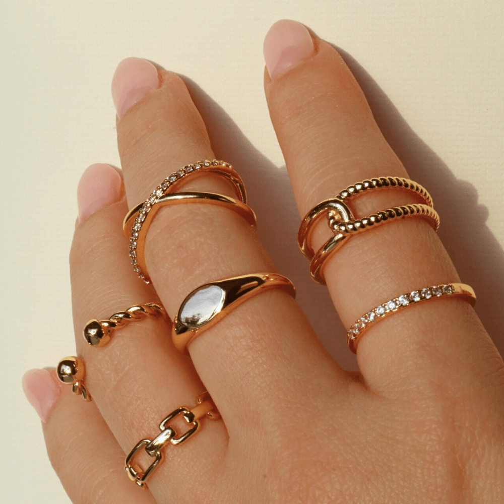 Gold Vermeil Rings: Chic stacking rings
