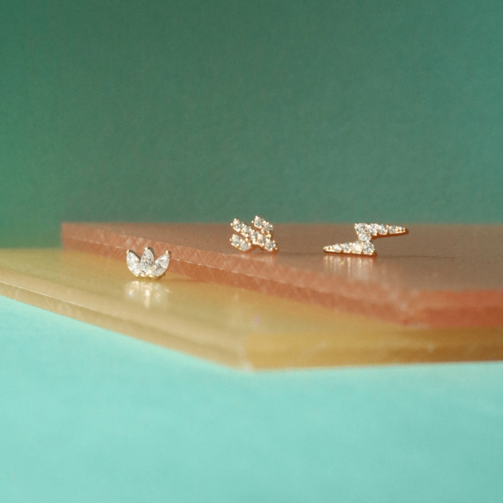 14K Yellow Gold Jewelery: 14K yellow gold hoop earrings - Lulu Ave Body Jewelery