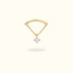 14k Crystal Hidden Helix Flatback - Earrings - Lulu Ave Body Jewelery