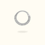 14k Full Crystal Hinge Ring - Hinged Ring - Lulu Ave Body Jewelery