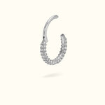 14k Full Crystal Hinge Ring - Hinged Ring - Lulu Ave Body Jewelery