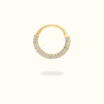 14k Full Crystal Hinge Ring - Hinged Ring - Lulu Ave Body Jewelery