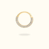 14k Full Crystal Hinge Ring - Hinged Ring - Lulu Ave Body Jewelery