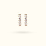 Crystal Baguette Huggies - Huggies - Lulu Ave Body Jewelery
