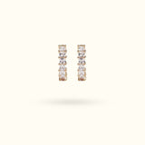 Crystal Baguette Huggies - Huggies - Lulu Ave Body Jewelery