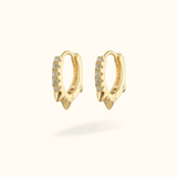 Crystal Spike Huggies - Earrings - Lulu Ave Body Jewelery