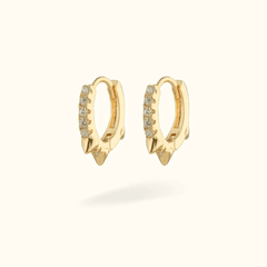 Crystal Spike Huggies - Earrings - Lulu Ave Body Jewelery