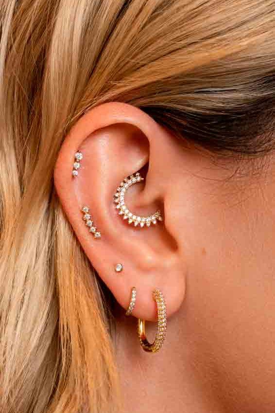 Ear Styling, Elevate your style with LuluAve's versatile silver and gold-plated hoop earrings, Lulu Ave Body Jewelery