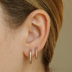 Silver Oval Huggies - Huggies - Lulu Ave Body Jewelery