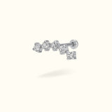 Titanium Cluster Flatback Earring - Earrings - Lulu Ave Body Jewelery