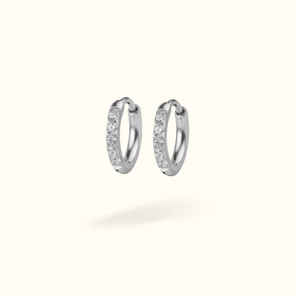 Titanium Crystal Huggies - Huggies - Lulu Ave Body Jewelery