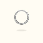 Titanium Full Crystal Hinge Ring - Hinged Ring - Lulu Ave Body Jewelery