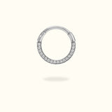 Titanium Full Crystal Hinge Ring - Hinged Ring - Lulu Ave Body Jewelery