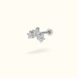 Titanium Star Cluster Flatback Earring - Earrings - Lulu Ave Body Jewelery