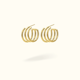 Triple Lined Hoops - hoops - Lulu Ave Body Jewelery