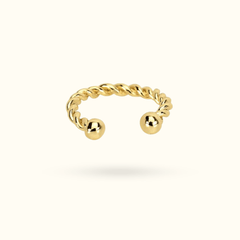 Twisted Rope Open Ring - Rings - Lulu Ave Body Jewelery