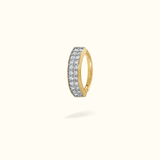 14k Double Row Crystal Hinged Ring - Lulu Ave Body Jewelery