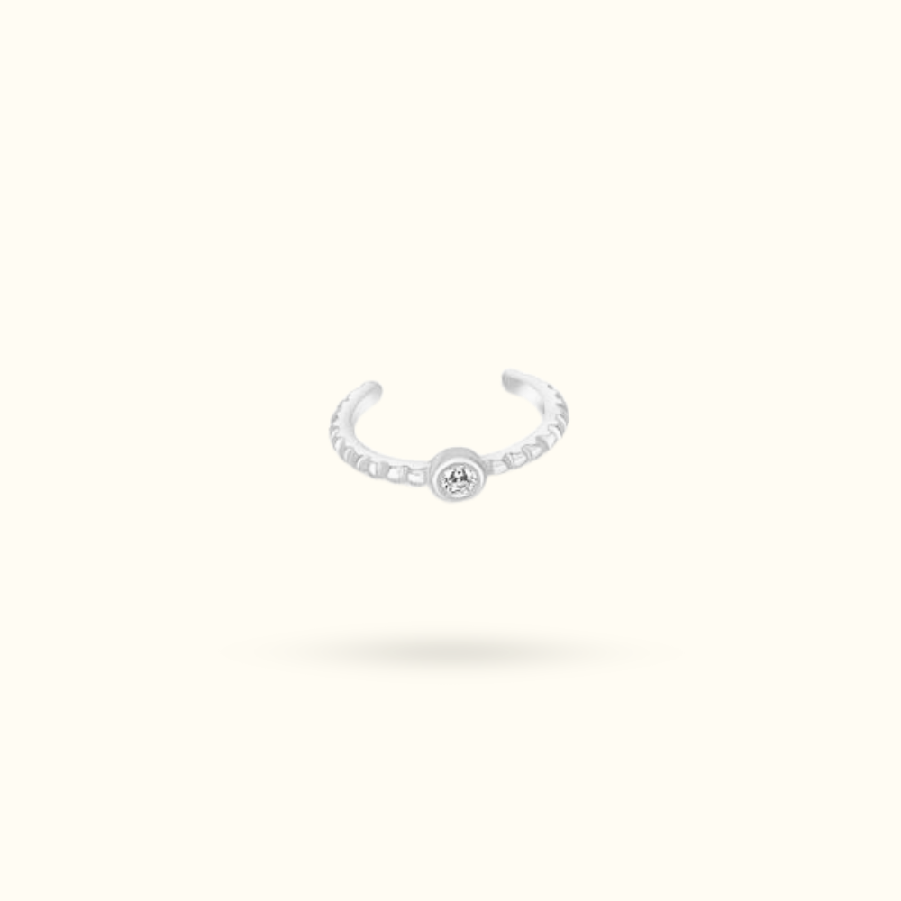 Ear Cuff With Pave Stone - Lulu Ave Body Jewelery