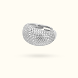 Full Crystal Dome Ring - Lulu Ave Body Jewelery