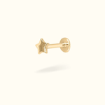 14k Star Single Earring - Threadless - Lulu Ave Body Jewelery