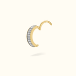 14k Double Row Crystal Hinged Ring - Lulu Ave Body Jewelery