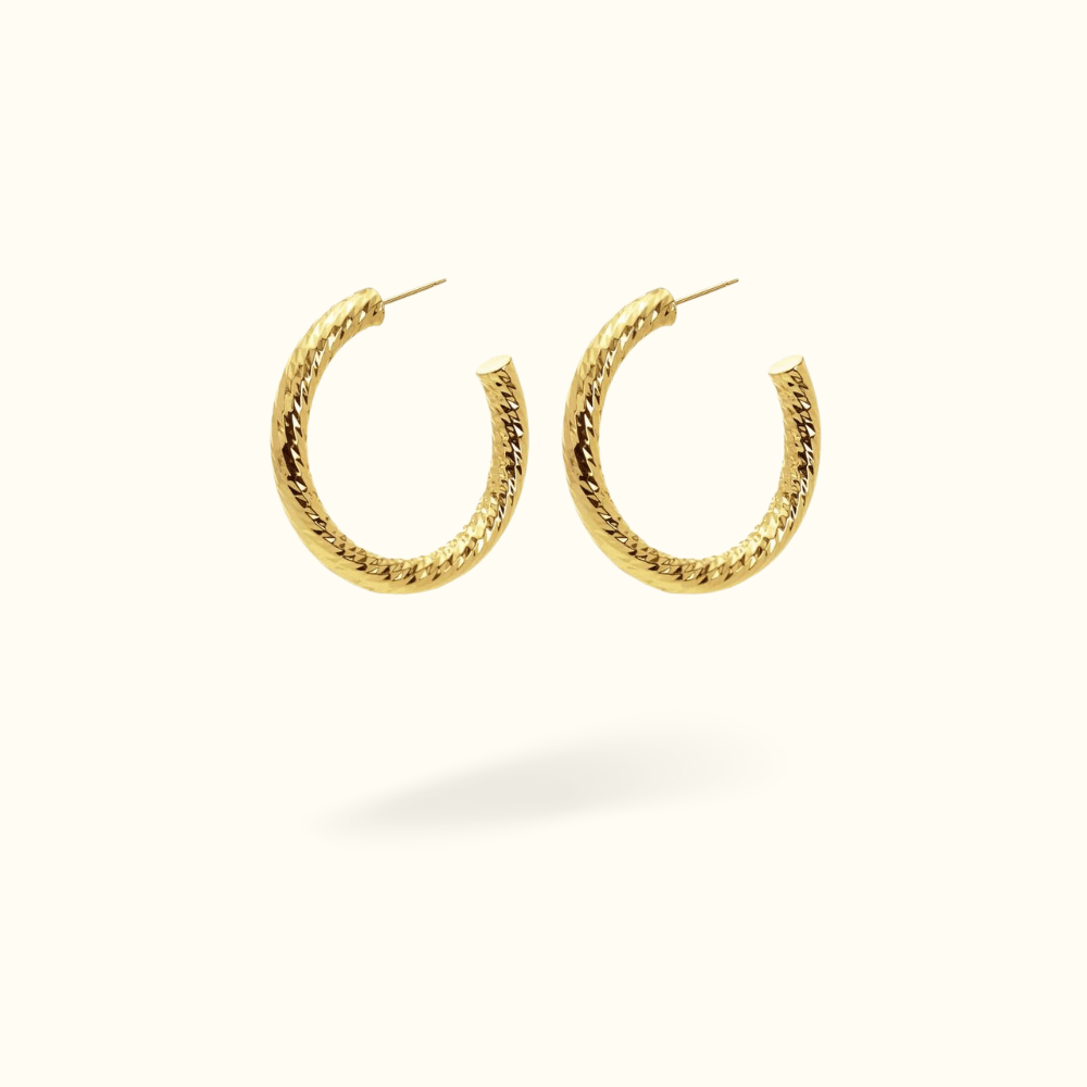 Sparkle Twisted Hoops - Lulu Ave Body Jewelery