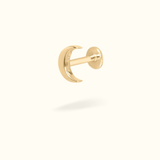 14k Moon Single Earring - Lulu Ave Body Jewelery