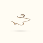 Stud with Cuff Chain - Lulu Ave Body Jewelery
