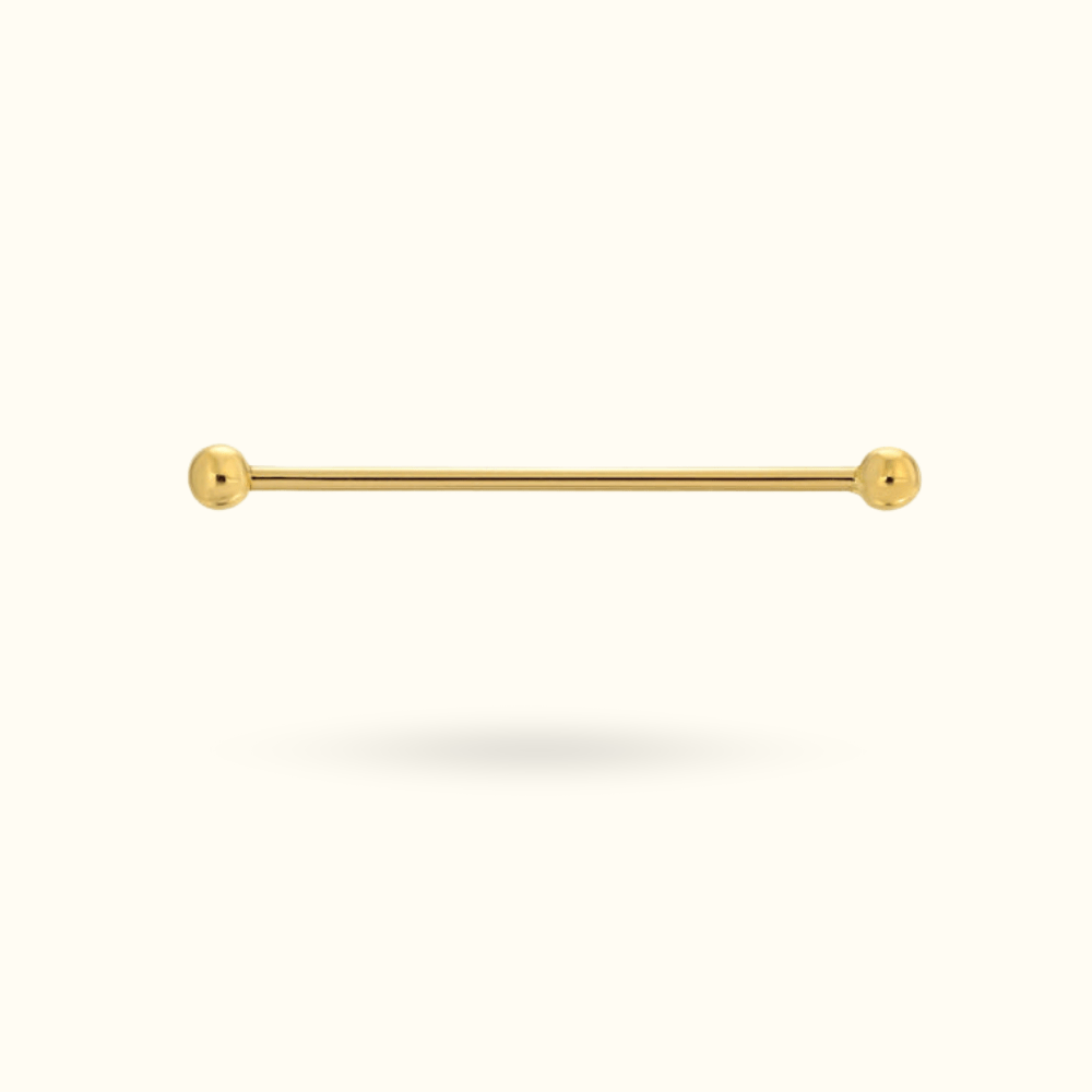 14k Gold Industrial Barbell Lulu Ave