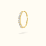 14k Crystal Hoop - Lulu Ave Body Jewelery