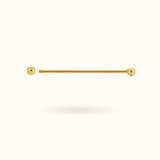 14k Industrial Barbell - Lulu Ave Body Jewelery
