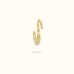 14k Crystal Hoop - Lulu Ave Body Jewelery