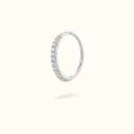 14k Crystal Hoop - Lulu Ave Body Jewelery