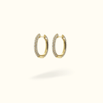 Crystal Oval Huggies - Lulu Ave Body Jewelery