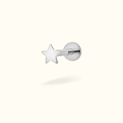 Titanium Star Single Earring - Threadless - Lulu Ave Body Jewelery