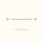 Titanium Crystal Bezel Push-Back Industrial Barbell - Lulu Ave Body Jewelery