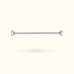 Titanium Crystal Prong Industrial Barbell - Lulu Ave Body Jewelery