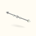 Titanium Opal Flower Cone Industrial Barbell - Lulu Ave Body Jewelery