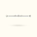 Titanium Opal Flower Cone Industrial Barbell - Lulu Ave Body Jewelery