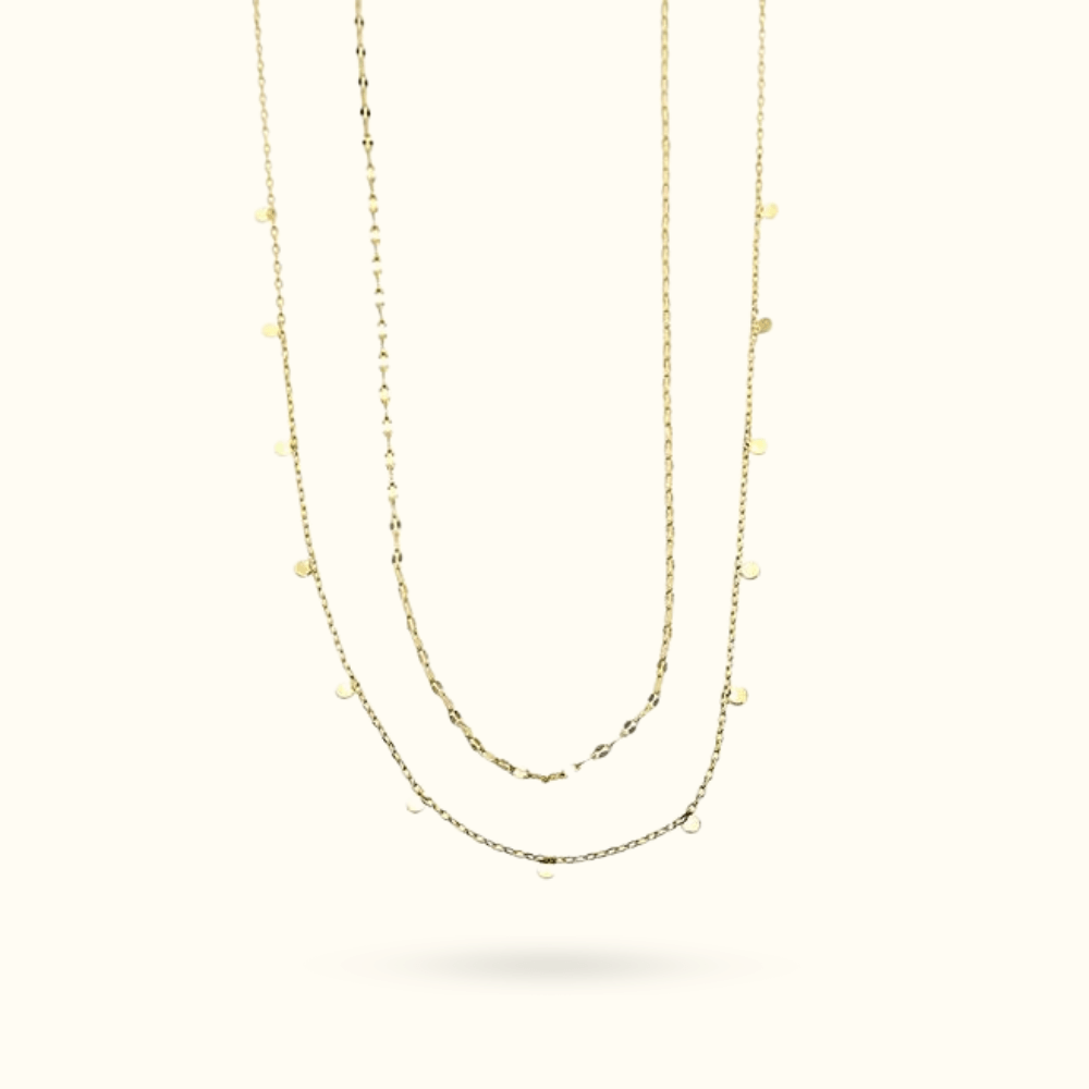 Gold Disk Station Necklace - Lulu Ave Body Jewelery