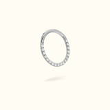 Titanium Front Crystal Hinged Ring - Lulu Ave Body Jewelery