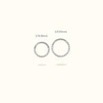 Titanium Front Crystal Hinged Ring - Lulu Ave Body Jewelery