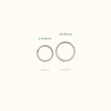 Titanium Front Crystal Hinged Ring - Lulu Ave Body Jewelery