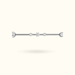 Titanium Crystal Flower Industrial Barbell - Lulu Ave Body Jewelery