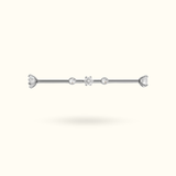 Titanium Crystal Flower Industrial Barbell - Lulu Ave Body Jewelery