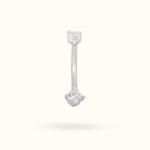 14k Crystal Rook Barbell - Rook - Lulu Ave Body Jewelery