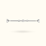 Titanium Crystal Flower Industrial Barbell - Lulu Ave Body Jewelery