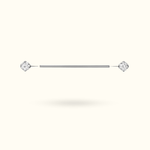 Titanium Crystal Prong Side Industrial Barbell - Lulu Ave Body Jewelery