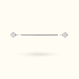 Titanium Crystal Prong Side Industrial Barbell - Lulu Ave Body Jewelery